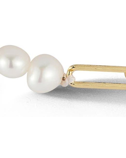 Glaze Jewelry Metallic Pearl Paper Clip Necklace