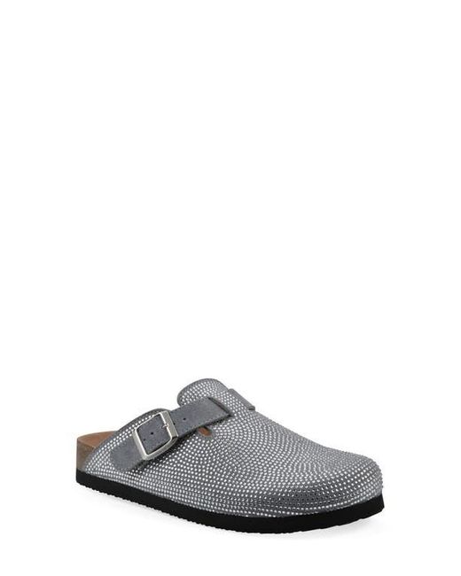 White Mountain Gray Bellamy Crystal Embellished Clog