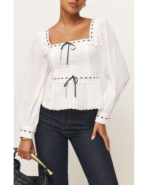 【OHGA】PEPLUM KNIT オフホワイト Off-white Peplum Knit Top - POEM