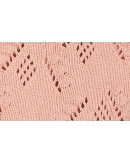Caslon Blue Open Bubble Stitch Cardigan