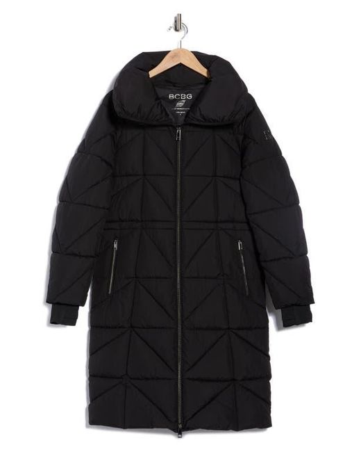 BCBGeneration Black Longline Water Resistant Puffer Jacket