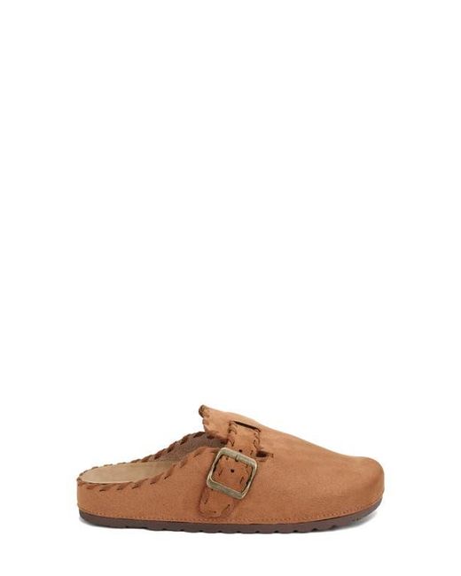 Seven7 Brown Stitched Mule