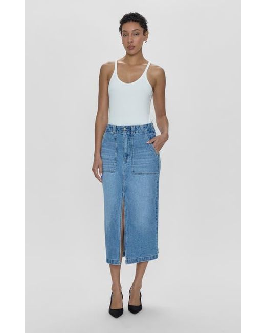 Pistola Blue Sammie Carpenter High Waist Denim Midi Skirt
