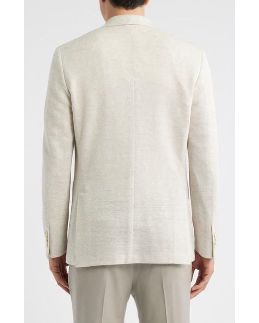 Jack Victor Natural Hampton Tan Mélange Knit Linen Blend Sport Coat for men