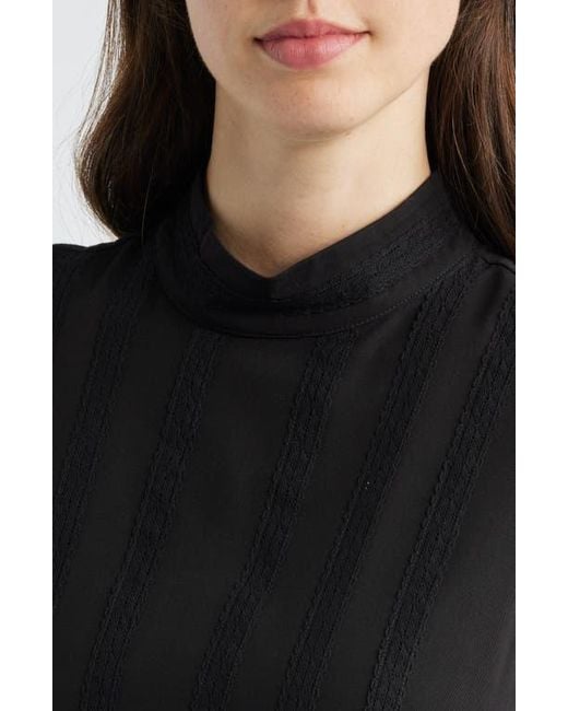 Wit & Wisdom Black Sleeveless Mock Neck Shell
