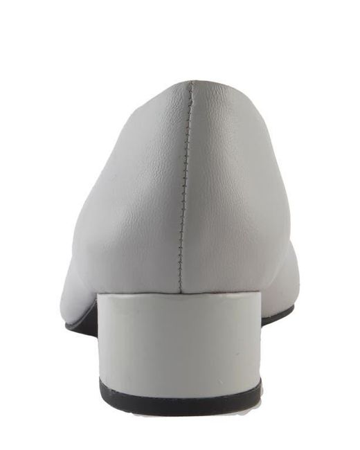 David Tate Gray Colette Cap Toe Pump