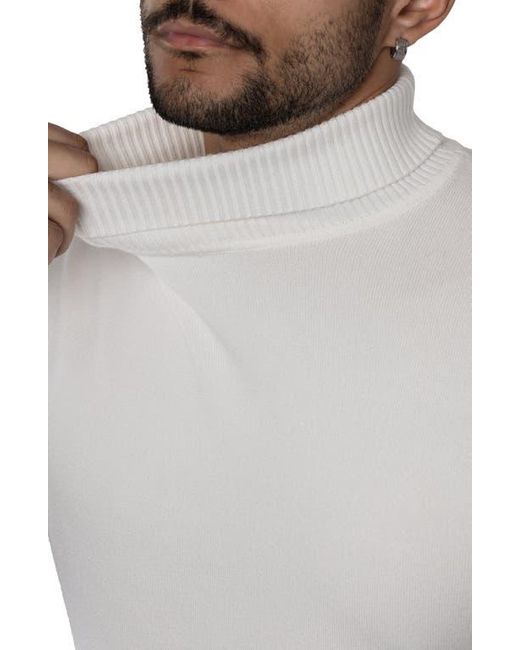 Xray Jeans White Turtleneck Pullover Sweater for men