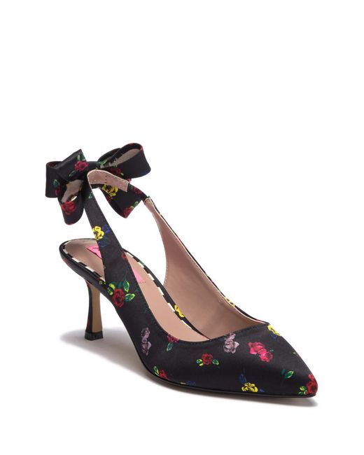 Betsey Johnson Cadee (black Floral) 1-2 Inch Heel Shoes