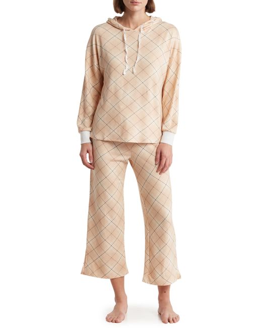 Anne Klein Natural Diamond Long Sleeve Shirt & Pants Two-piece Pajama Set