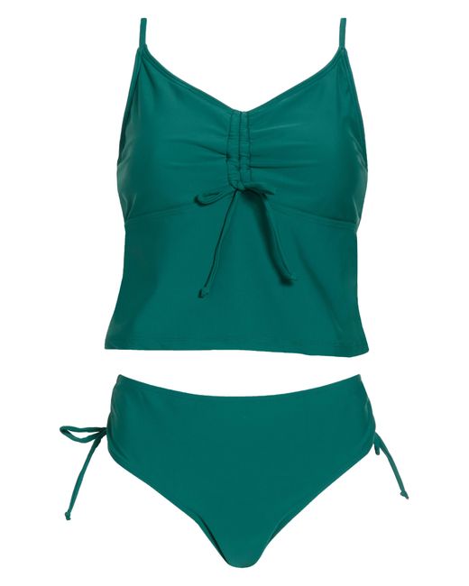 CUPSHE Green Tankini Two-piece Swimsuit