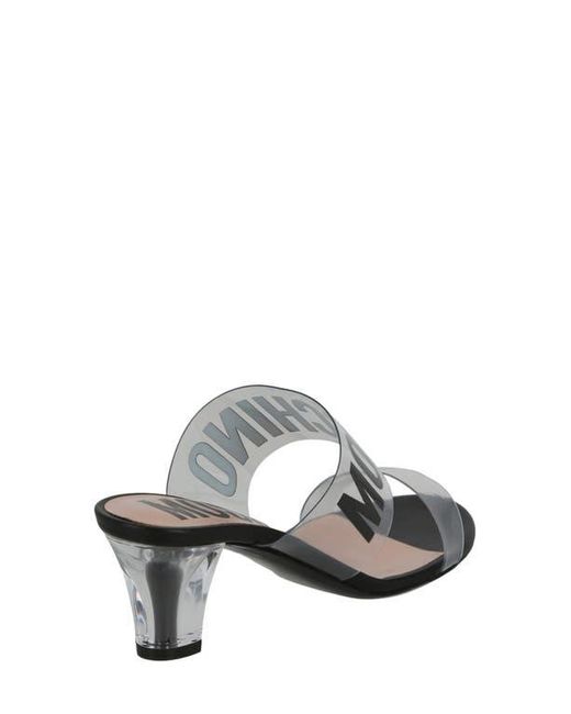 Moschino White Clear Strap Sandal
