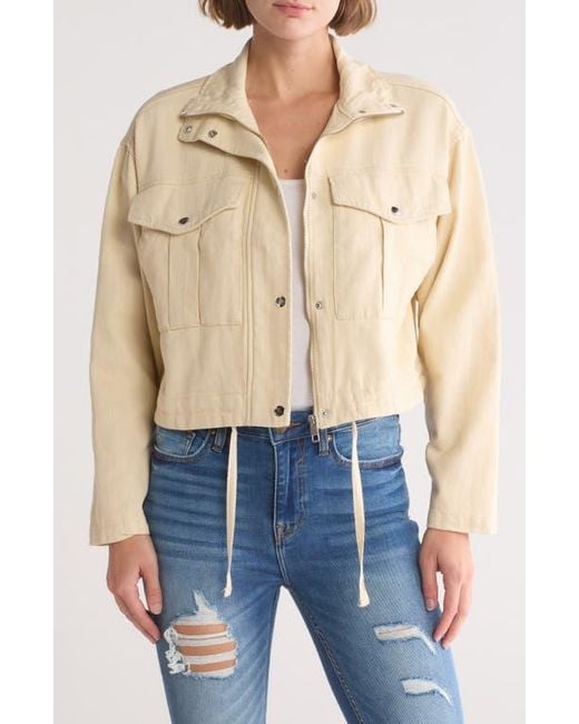Vigoss Blue Crop Cargo Jacket