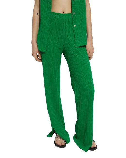 Mango Green Open Stitch Sweater Pants