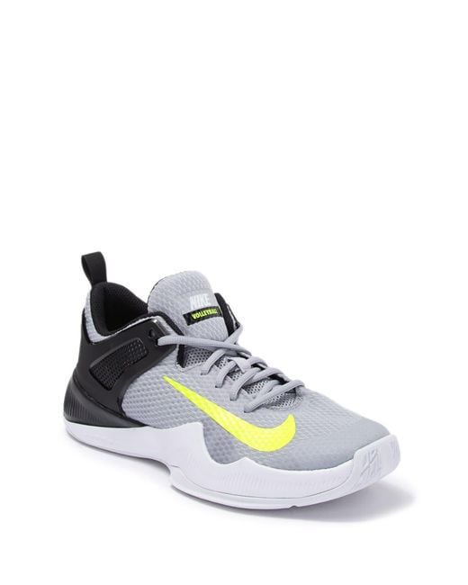 Nike Synthetic Air Zoom Hyperattack Volleyball Shoe in Gray | Lyst