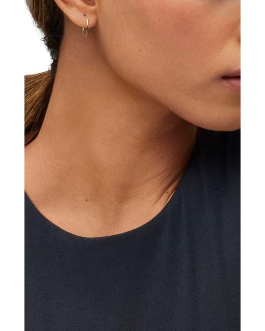 Frankie & Zoe Metallic Endless Huggie Hoop Earrings