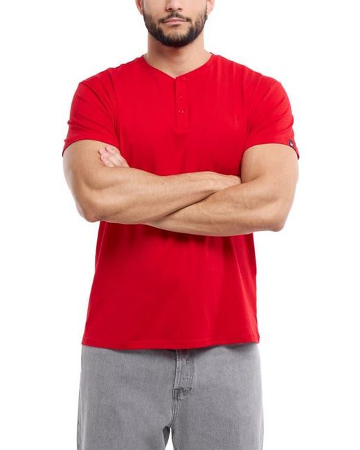 Xray Jeans Red Short Sleeve Henley for men