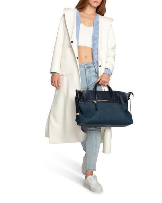 Belle & Bloom White Walk My Way Wool Blend Hooded Coat