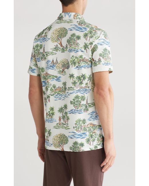 Tori Richard Green Aloha Toile Short Sleeve Shirt for men
