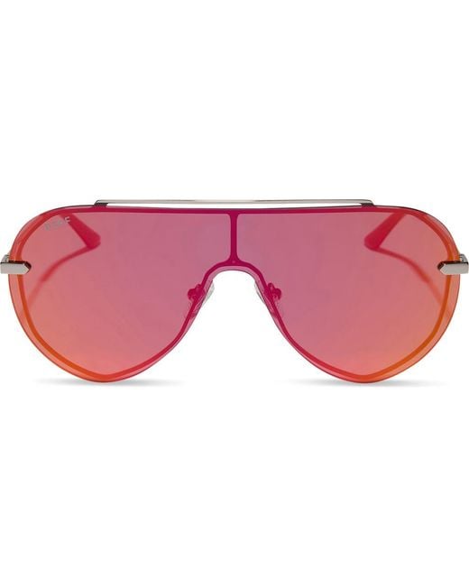 DIFF Pink Imani 139Mm Gradient Shield Sunglasses