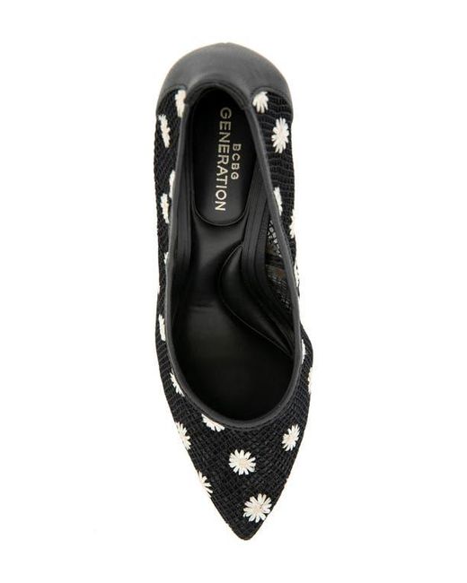BCBGeneration Black Bissha Floral Pump