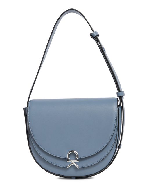 Calvin Klein Blue Crisell Flap Crossbody Bag
