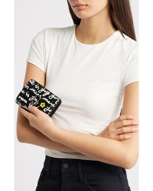 Marc Jacobs Black The Joy Mini Compact Snapshot Wallet
