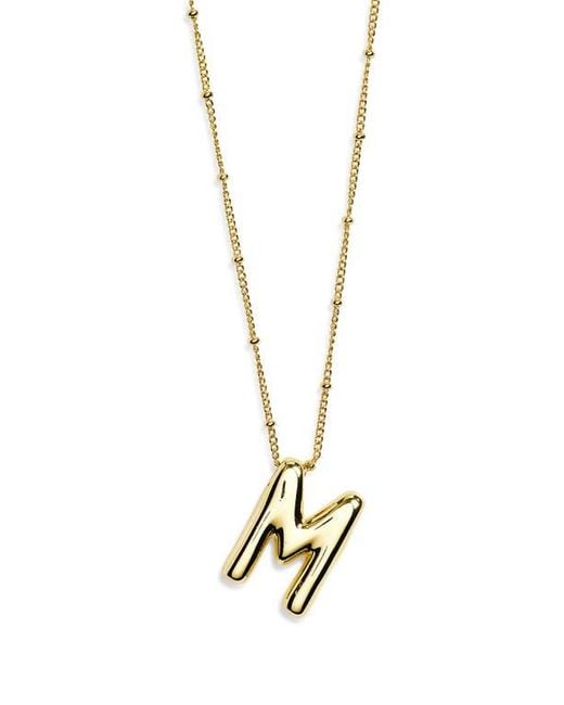 Leith Metallic 3D Initial Pendant Necklace
