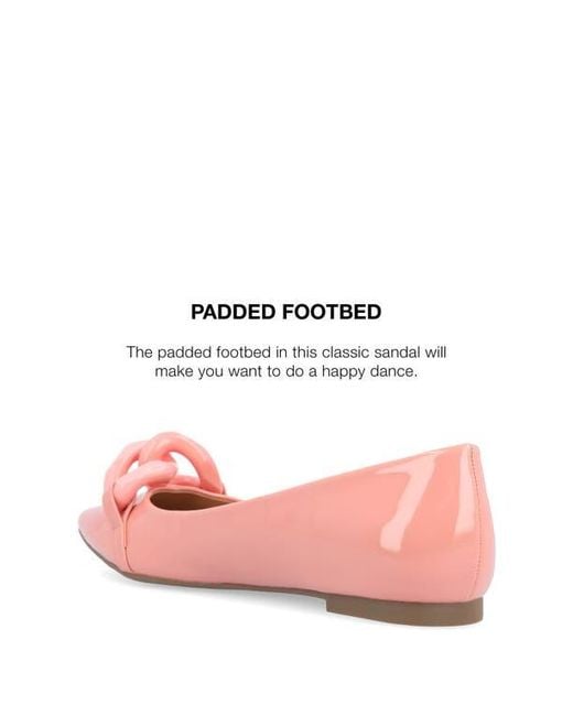 Journee Collection Pink Clareene Pointed Toe Flat