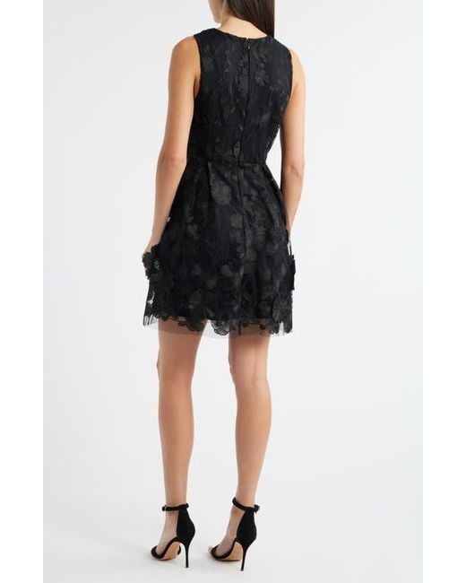 Sam Edelman Women's Black Floral Embroidered Minidress