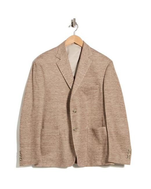 JB Britches Brown Two Button Side Vent Patch Pocket Jacket for men