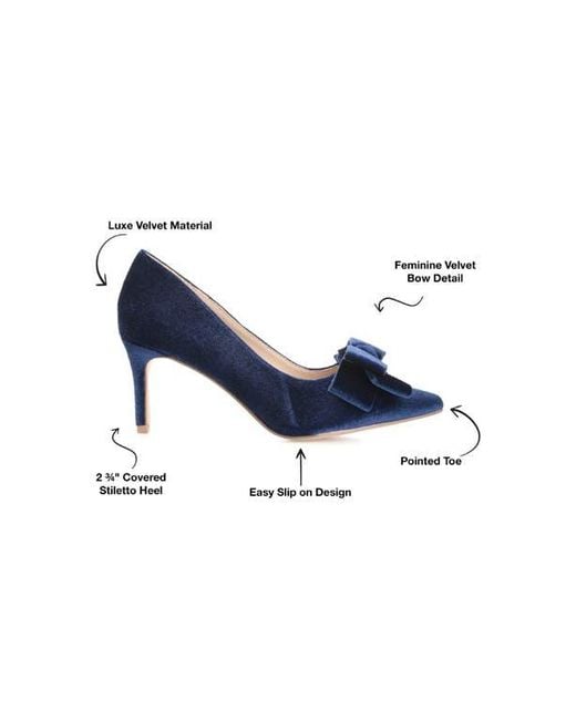 Journee Collection Blue Crystol Pump
