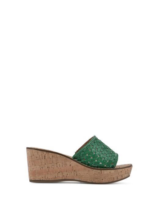 White Mountain Green Charges Cork Wedge Sandal