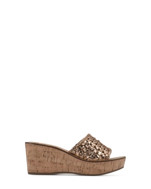 White Mountain Brown Charges Cork Wedge Sandal
