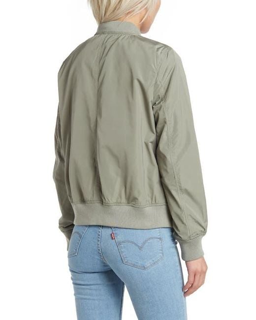 Levi's Blue Ma-1 Satin Bomber Jacket