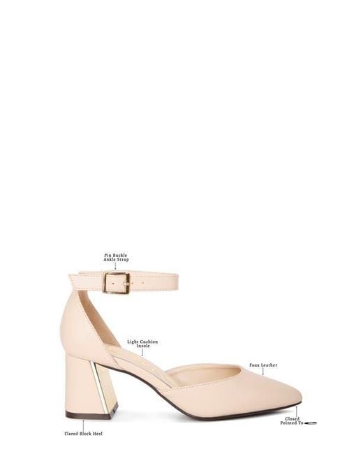 LONDON RAG Natural Myla Pointed Toe Pump