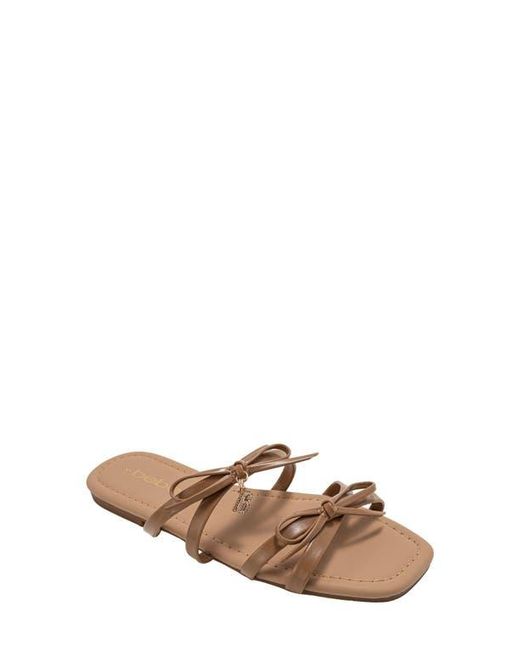 Bebe Brown Bow Strappy Sandal