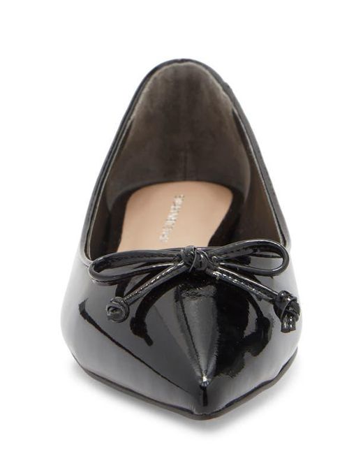 Stuart Weitzman Black Gabby Pointed Toe Bow Flat