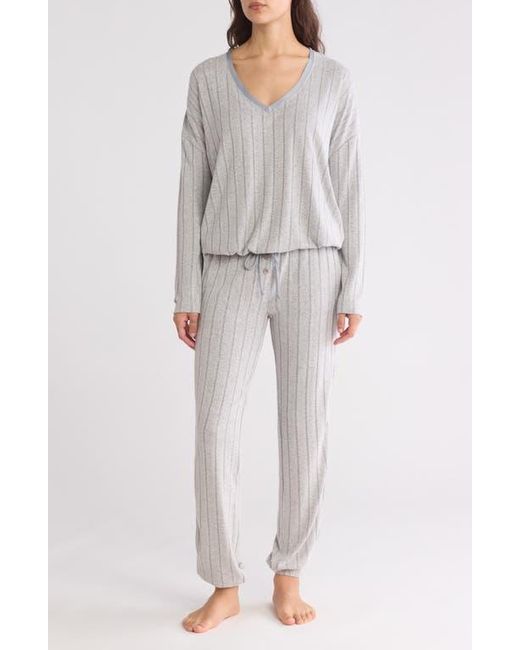 Ted Baker Gray Rib Knit Jogger Pajamas