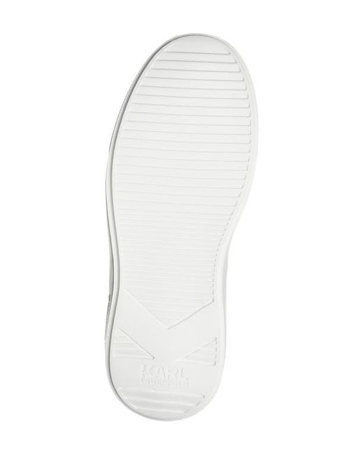 Karl Lagerfeld White Plain Toe Sneaker for men