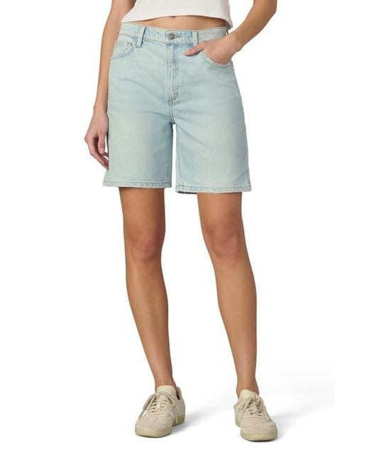 Joe's Jeans Women's Blue The Joey Longline Denim Shorts