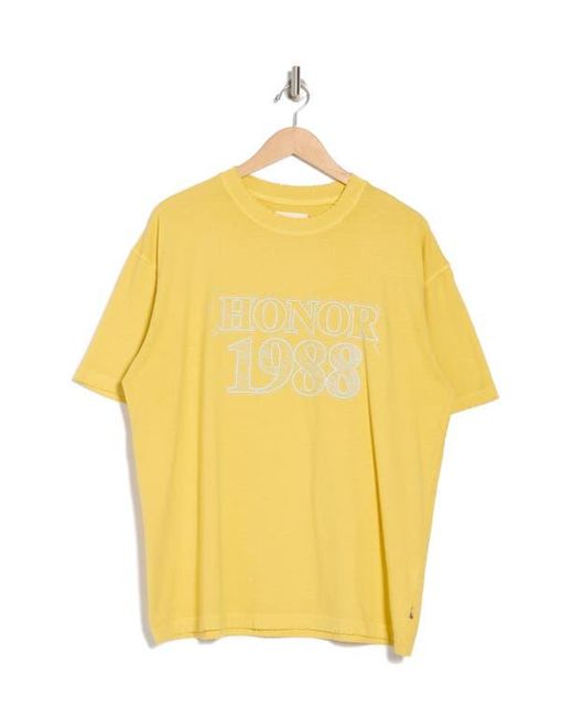 Honor The Gift Yellow Concert Cotton Graphic T-Shirt for men