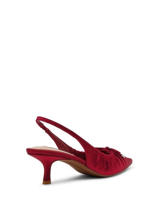 Steven New York Red Blume Pointed Toe Slingback Pump