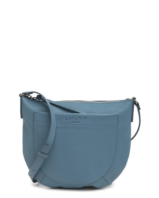 Lucky Brand Blue Kyla Leather Crossbody Bag