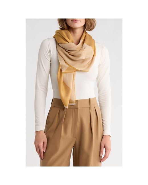 Rag & Bone Natural Geo Dagger Wool Blend Square Scarf