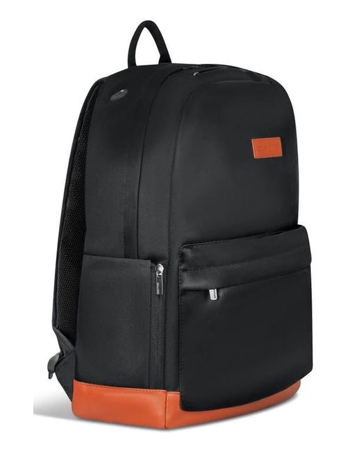 CHAMPS Black Nylon Backpack for men