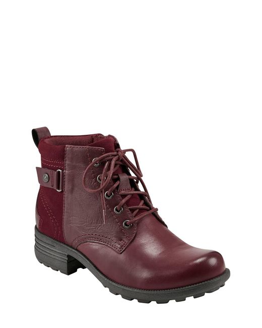 Earth Purple Earth Lace-up Pasha Boot In Scarlet At Nordstrom Rack
