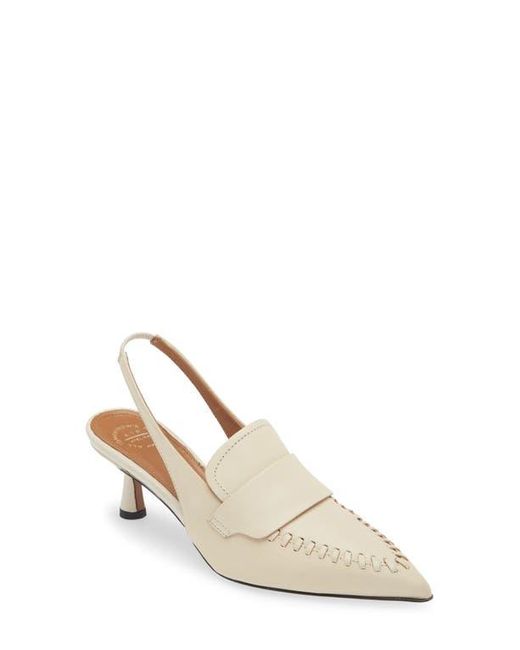 Atp Atelier Natural Severino Pointed Toe Slingback Pump