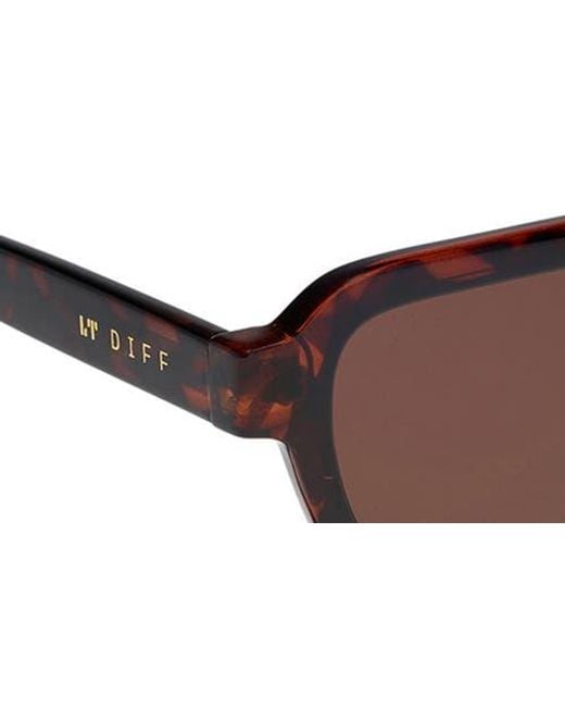 DIFF Brown 53Mm Chloe Square Sunglasses