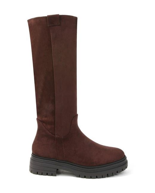BERNESS Brown Fleece Lined Knee High Boot