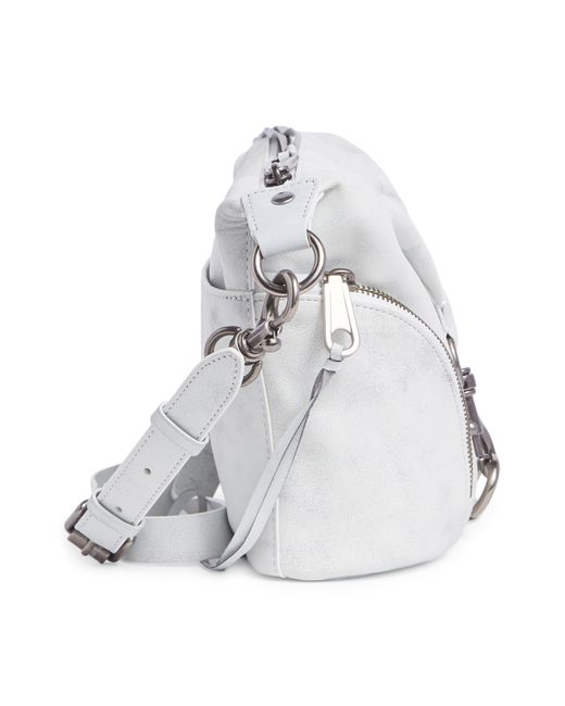 Rebecca Minkoff White Small Julian Leather Crossbody Bag